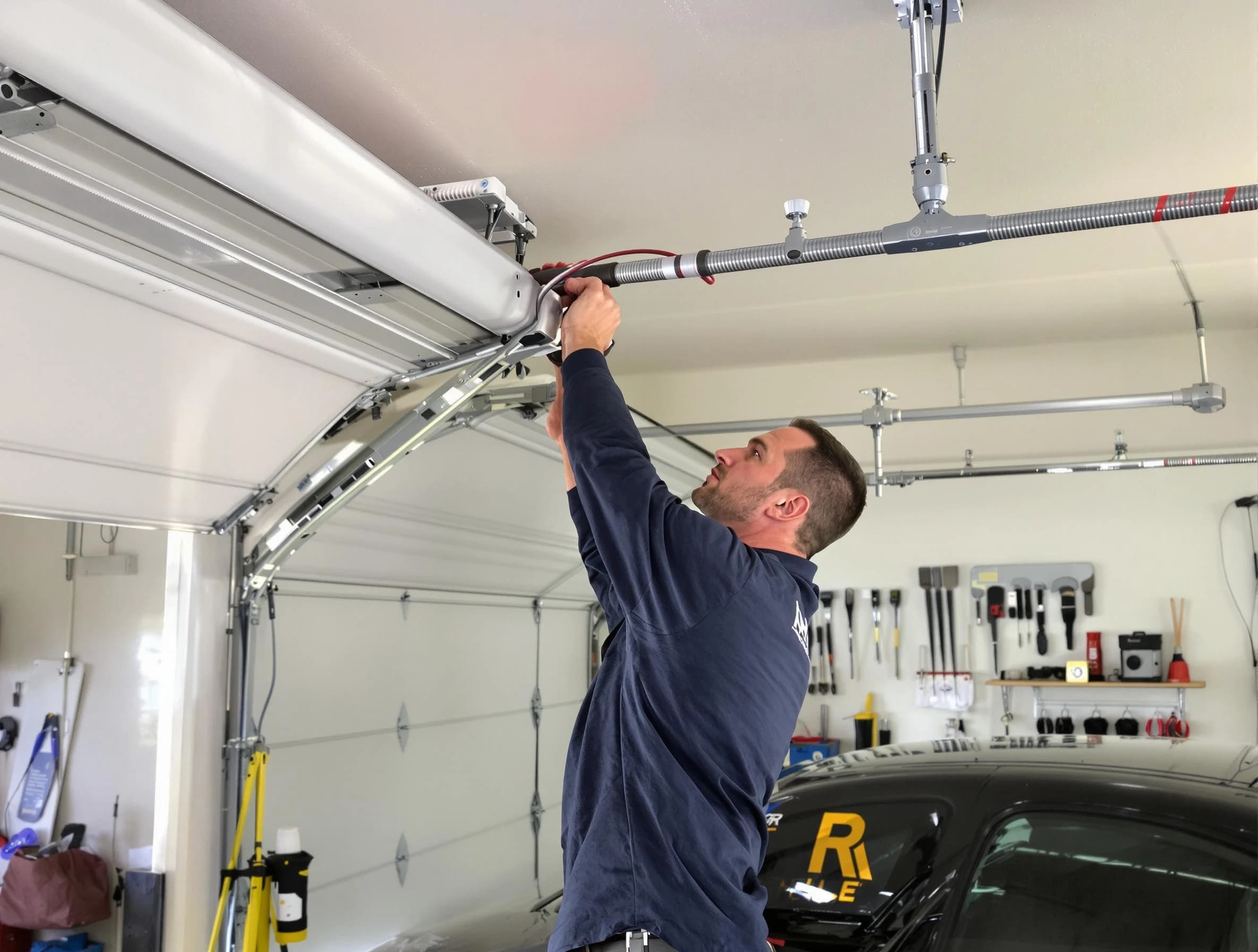 Forestdale Garage Door Repair technician performing garage door cable repair in Forestdale