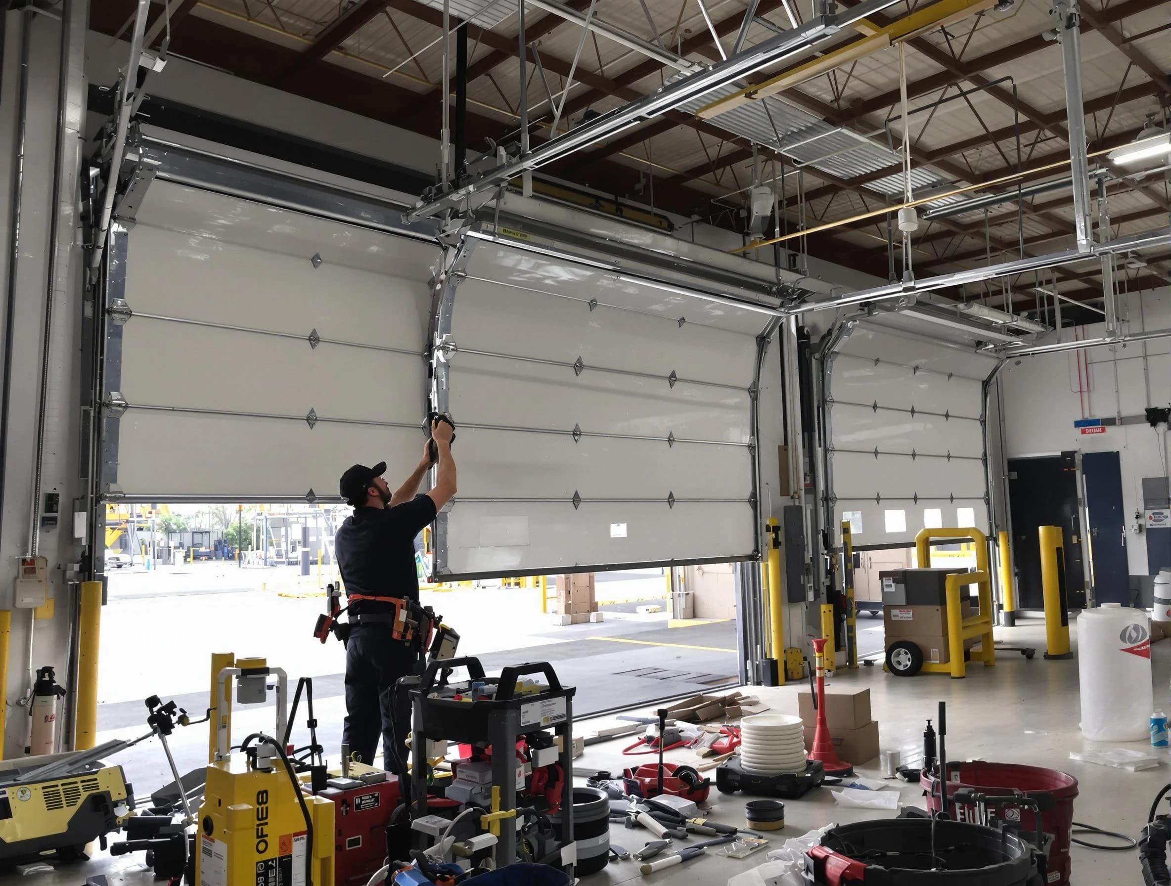 Forestdale Garage Door Repair technician performing commercial garage door repair in Forestdale