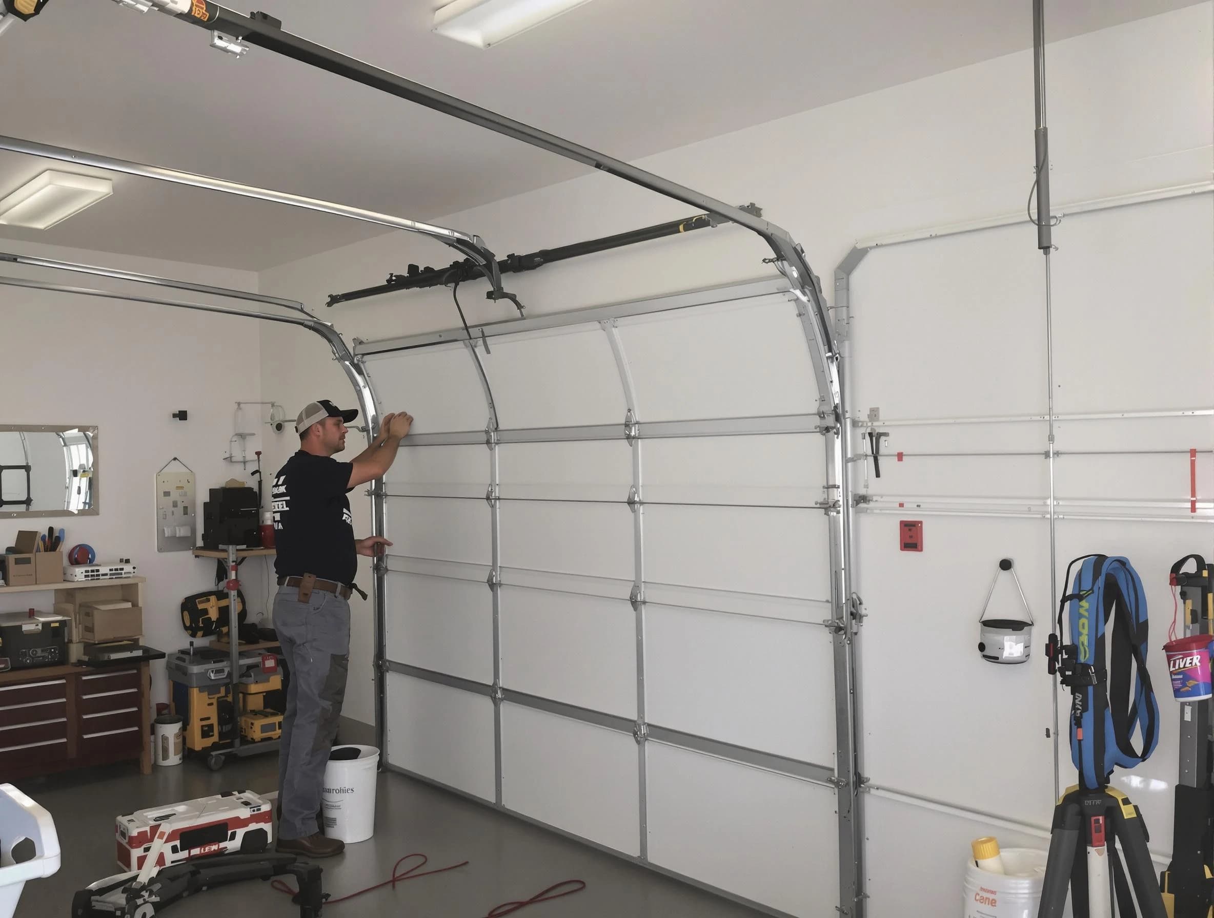Forestdale Garage Door Repair team installing new garage door in Forestdale
