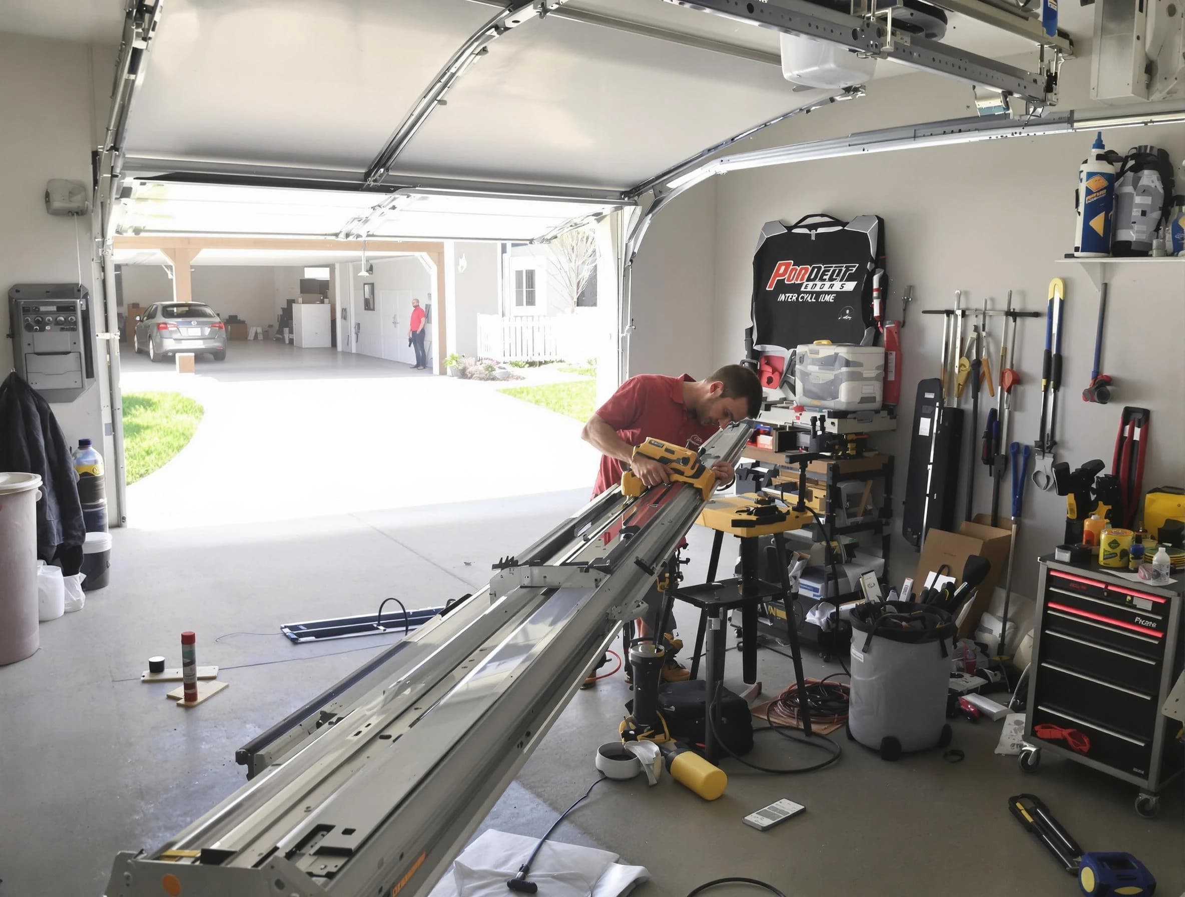 Forestdale Garage Door Repair expert performing track repair in Forestdale