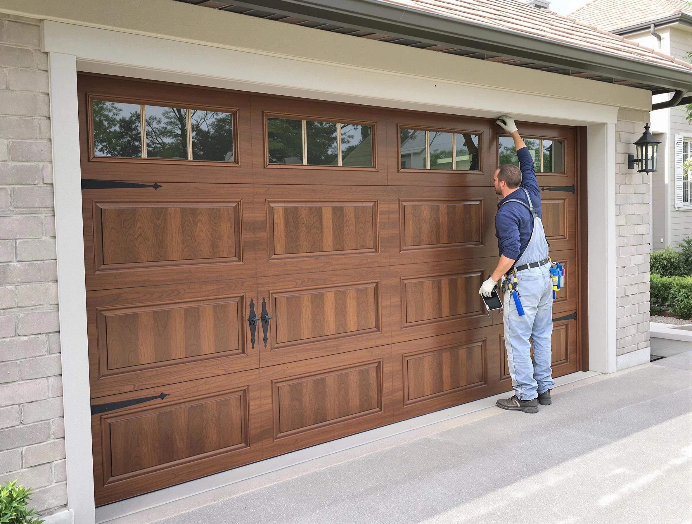 Custom garage door showcase by Forestdale Garage Door Repair in Forestdale