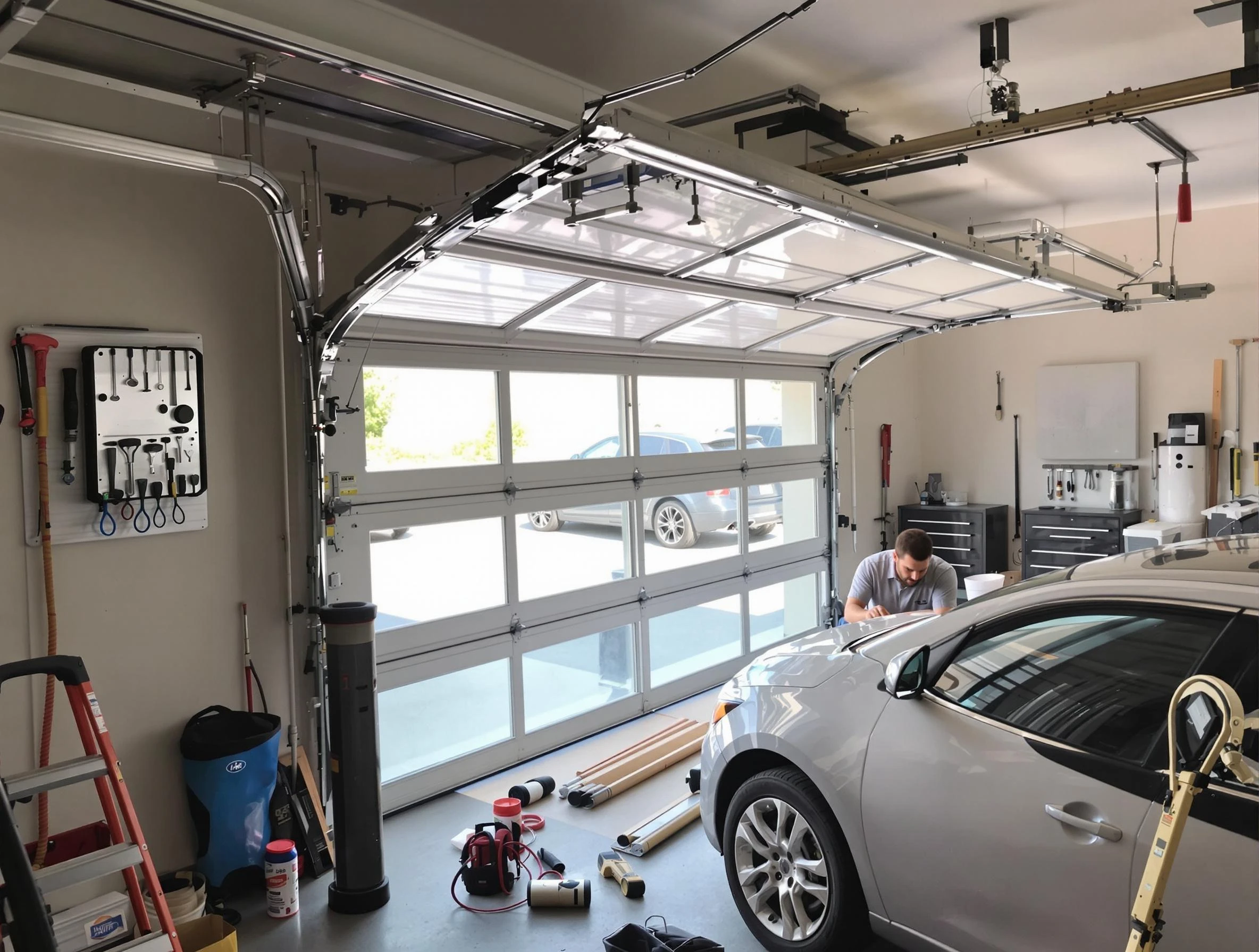 Garage door noise reduction service by Forestdale Garage Door Repair in Forestdale